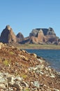 The long lake powell shoreline Royalty Free Stock Photo