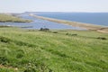 Abbotsbury Dorset England. Looking out over Chesil beach and the sea. Royalty Free Stock Photo