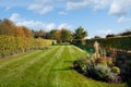 Long landscaped lawn garden