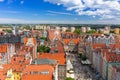 The Long Lane of the old town in Gdansk Royalty Free Stock Photo