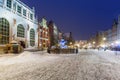 Long lane in the old town of Gdansk, Poland Royalty Free Stock Photo