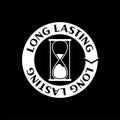 Long lasting hydration icon isolated on black background Royalty Free Stock Photo