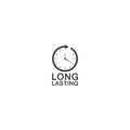 Long lasting icon isolated on white background Royalty Free Stock Photo