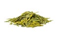 Long leaves green loose tea, isolated