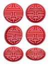 Long life symbol red style set