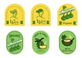 Long and Lin durian label design set