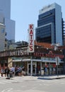 Long line in the front of the historical Katz's Delicatessen