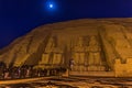 Long line of people waiting in front of the Great Temple of Ramesses II in Abu Simbel, Egypt. February 22 is a special