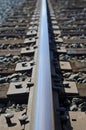 The long line of the railroad track Royalty Free Stock Photo