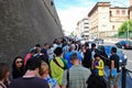 Long line to Vatican museum on May 30, 2014 Royalty Free Stock Photo