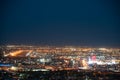 US / Mexico Border, El Paso, TX / Juarez Chichuahua at night Royalty Free Stock Photo
