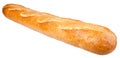 Long loaf. French bread isolated on the white background Royalty Free Stock Photo