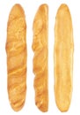 Long loaf from three sides Royalty Free Stock Photo
