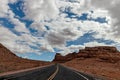 The long and lonely highway in AZ . Everything broken down Royalty Free Stock Photo