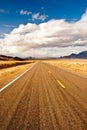 Long long road in Desert Storm Royalty Free Stock Photo