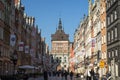 Long Market Street Long Lane in Gdansk Royalty Free Stock Photo