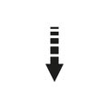 Long movement arrow. Vector illustration and symbol. Royalty Free Stock Photo