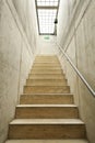 Long narrow concrete staircase