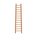 Long Wooden Step Ladder Going Up Vector Illustration