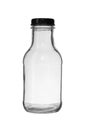 Long Neck Glass Bottle Black Cap isolated on white background with clipping paths Royalty Free Stock Photo