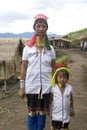 Long necked woman with child, Asia