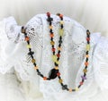 Colorful beaded jewelry necklace.