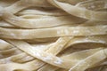 Long noodles with some flower Royalty Free Stock Photo