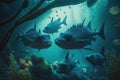 Long-Nosed Chimaera Fish Underwater Lush Nature by Generative AI