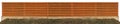 Long orange wooden fence