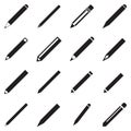 Long Pencil Icon Vector Perfect Black