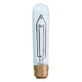 Long pencil light bulb vector illustration concept isolated design innovation lamp resource electricity symbol solution