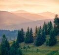 Long phocus picture. Marvelous summer view of mountain village.