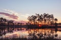 Long Pine Key Lake Everglades Sunset Royalty Free Stock Photo