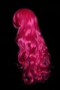 Long Pink Comic Style Wig on Mannequin