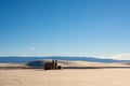 Long Pit Toilet In White Sands Royalty Free Stock Photo