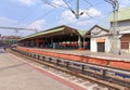 A long platform at KSR City railway Junction, Bangalore