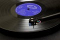 A Long play vinyl record on a turntable with tone arm and cartridge in Bangor County down in Northern Ireland