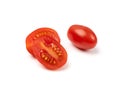 Long Plum Tomato Group Isolated, Fresh Small Cherry Tomatoes Royalty Free Stock Photo