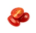 Long Plum Tomato Group Isolated, Fresh Small Cherry Tomatoes Royalty Free Stock Photo