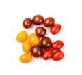 Long Plum Tomato Group Isolated, Fresh Small Cherry Tomatoes