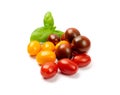 Long Plum Tomato Group Isolated, Fresh Small Cherry Tomatoes
