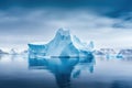 long range view of massive isolated iceberg