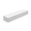 A long rectangular white box on a plain white background Royalty Free Stock Photo