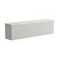 A long rectangular white box with a slight shadow on a plain background Royalty Free Stock Photo