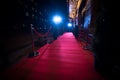 Long Red Carpet -  is traditionally used to mark the route taken by heads of state on ceremonial and formal occasions Royalty Free Stock Photo