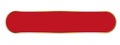 Long red ribbon banner with gold frame on white background Royalty Free Stock Photo