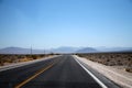 The long road between the Death Valley Desert and Las Vegas Royalty Free Stock Photo