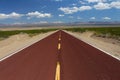 Long Road Through the Mojave Desert Royalty Free Stock Photo