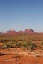 Long road into Monument Valley. Royalty Free Stock Photo