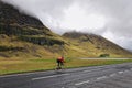 Long road between mountains, Scotland Royalty Free Stock Photo